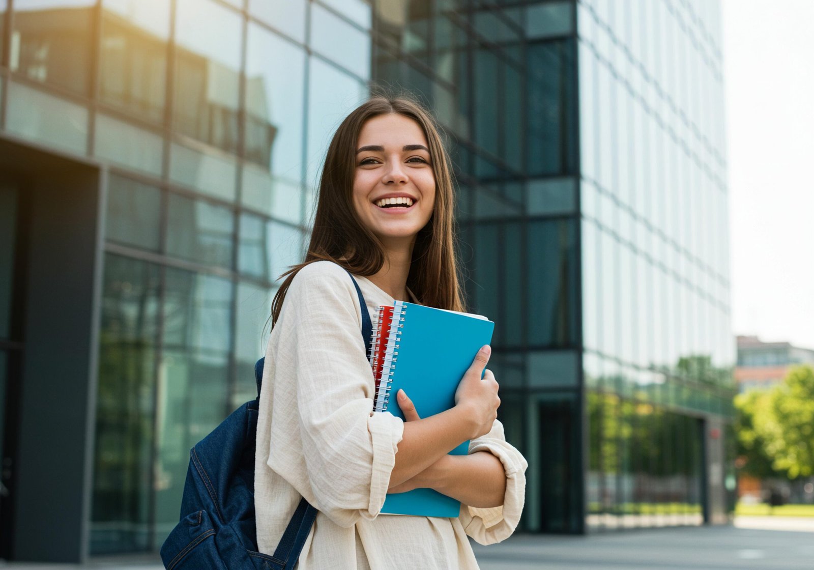 Estudiante frente a Universidad Juventus León Guanajuato
