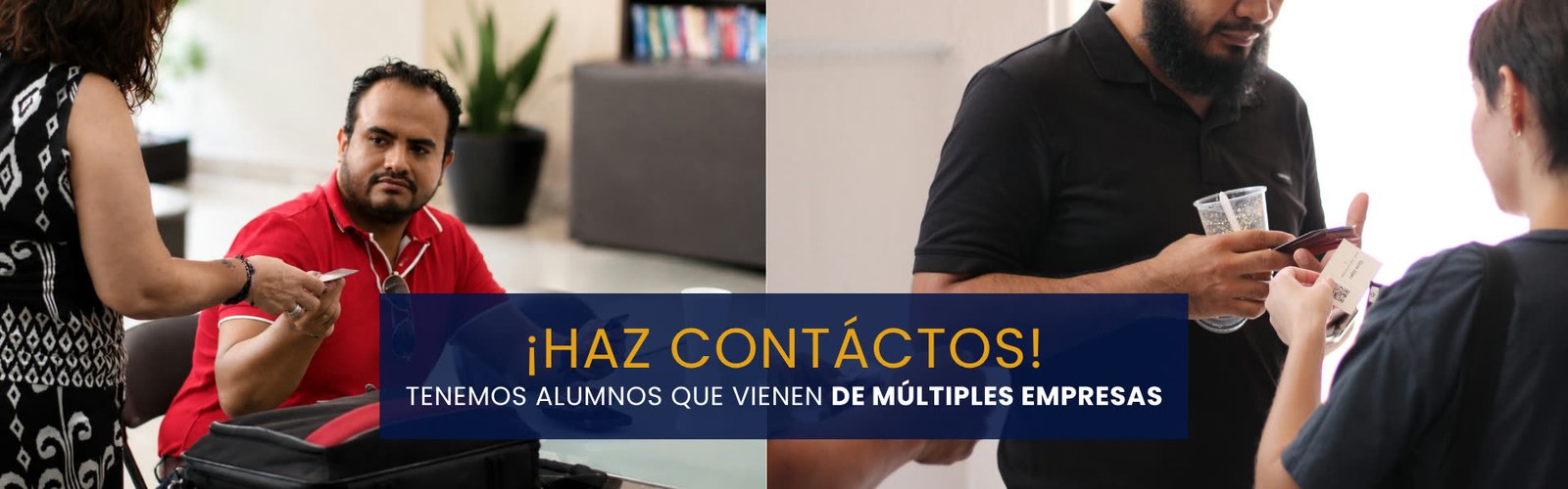 Haz contactos: tenemos alumnos que vienen de multiples empresas
